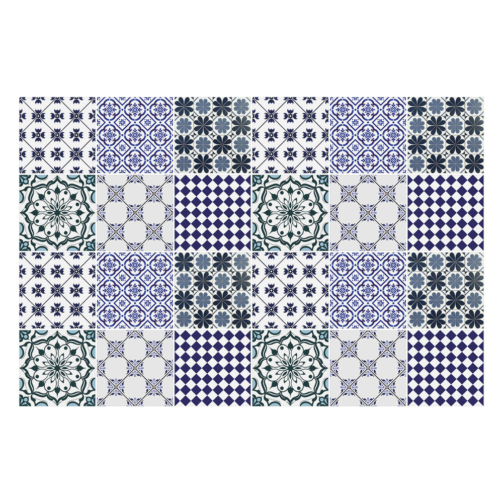 Naklejki samoprzylepne na kafelki Geometryczne motywy kwiatowe