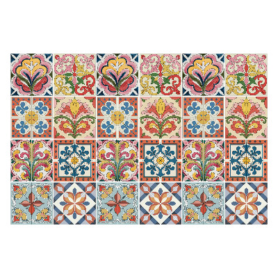 Okleina na płytki Kwiatowe retro wzory