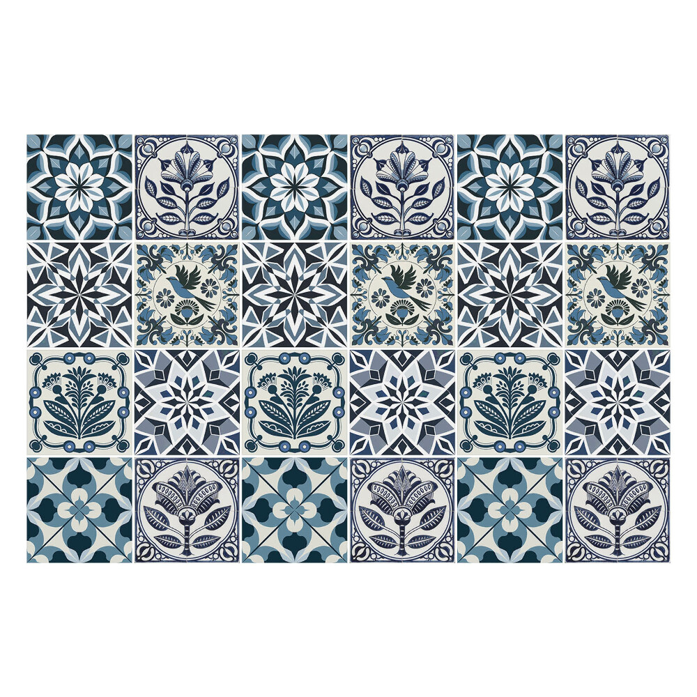 Okleina na płytki Kwiatowe motywy geometryczne