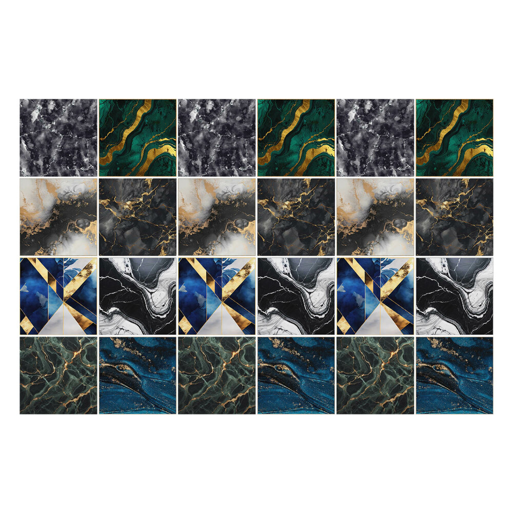 Naklejki na kafelki do kuchni Eleganckie marmurowe motywy