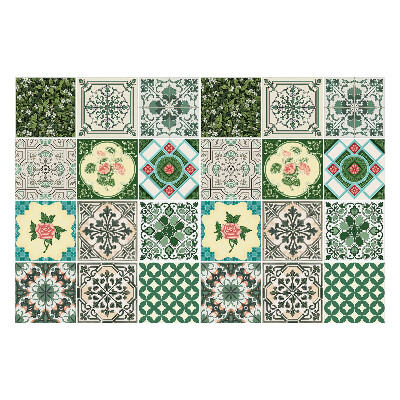 Naklejki samoprzylepne na kafelki Kwiatowe motywy i liście