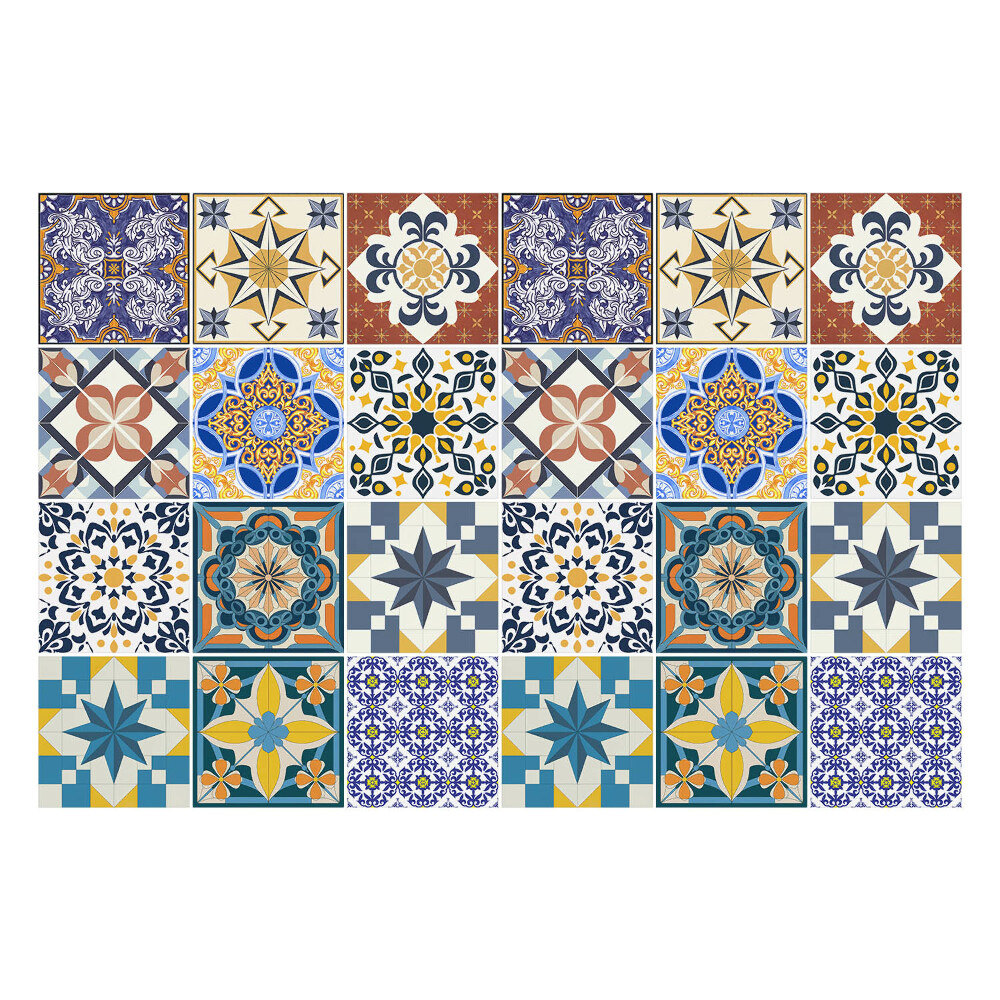 Naklejki samoprzylepne na kafelki Kafle z ozdobnymi motywami