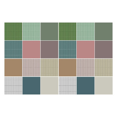 Naklejki samoprzylepne na kafelki Geometryczne bloki kolorów