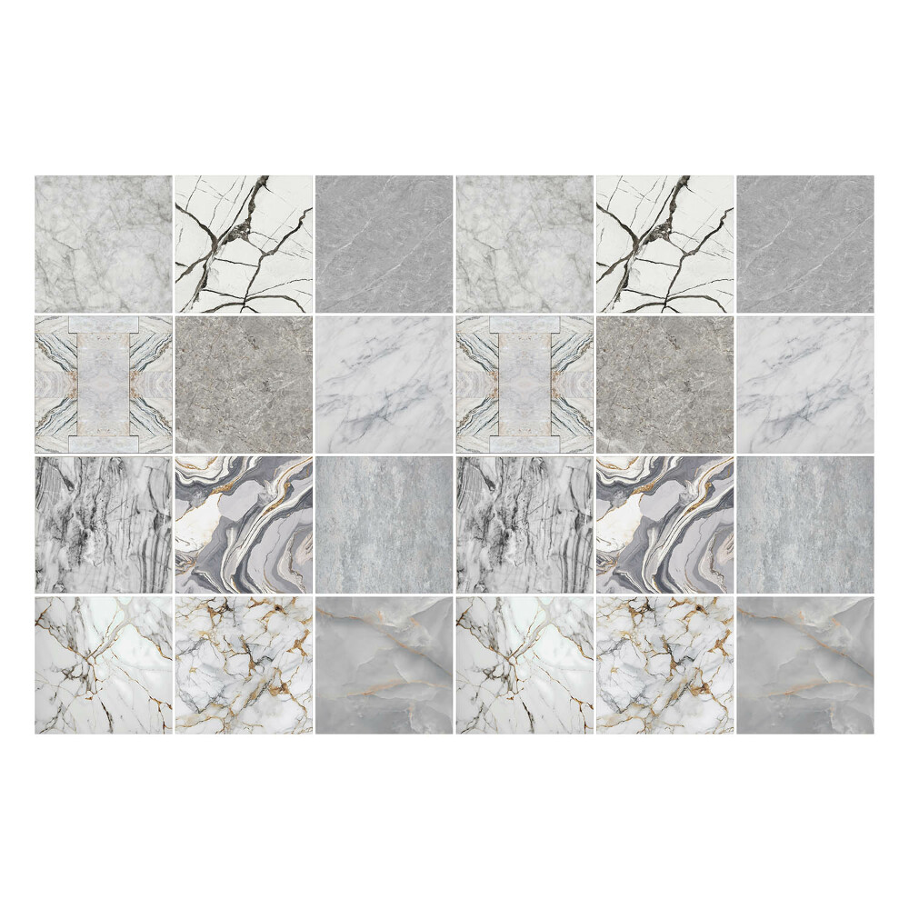 Naklejki na kafelki do kuchni Eleganckie marmurowe motywy