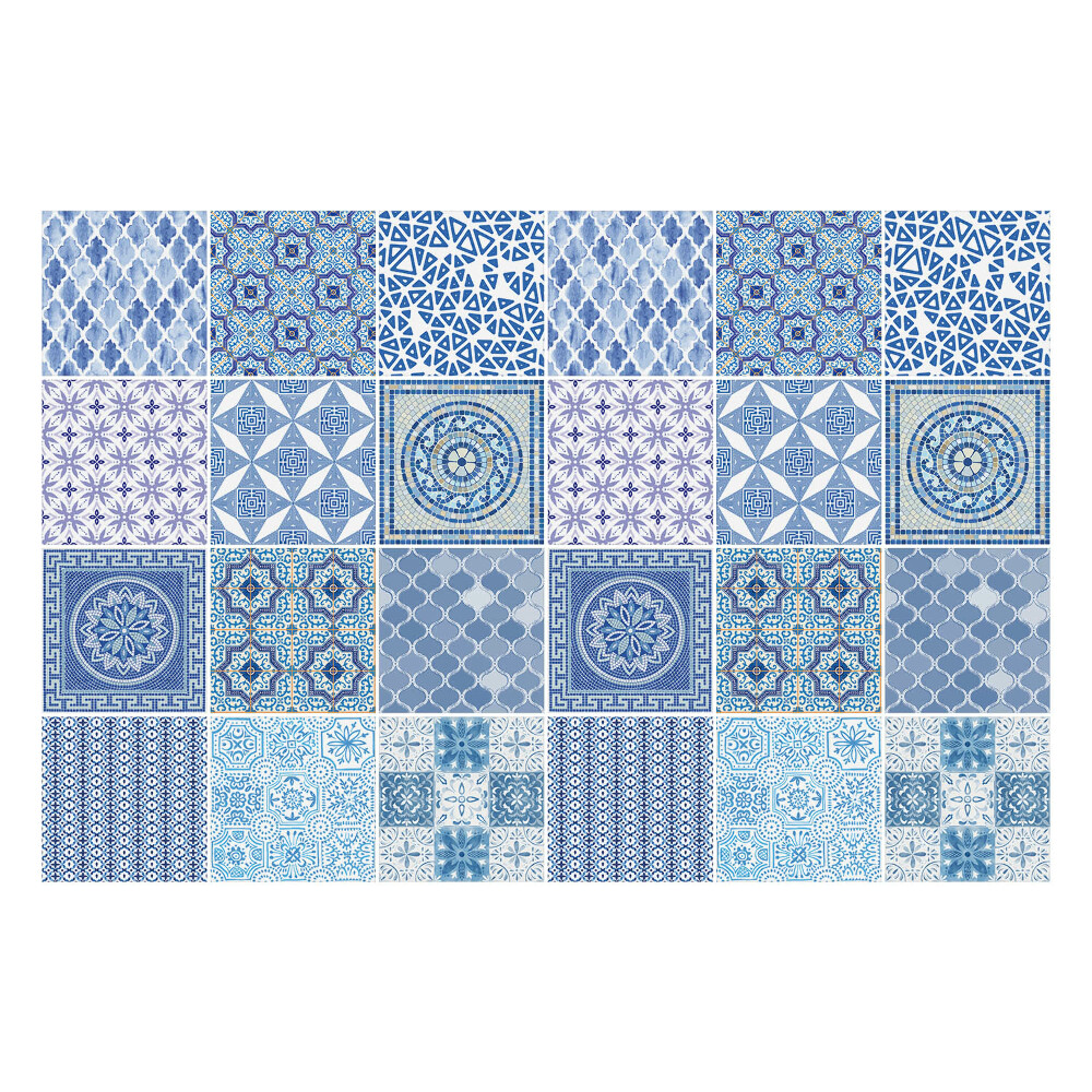 Naklejki samoprzylepne na kafelki Ceramiczne zdobione kafle