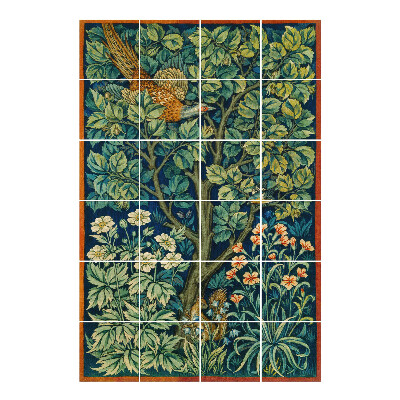 Naklejki na płytki Ptaki w zielonym gaju