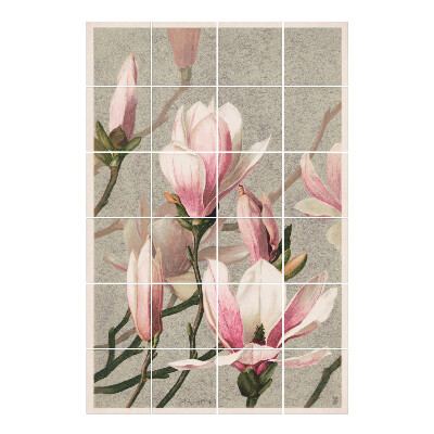 Naklejki na płytki Kwiaty magnolii w rozkwicie