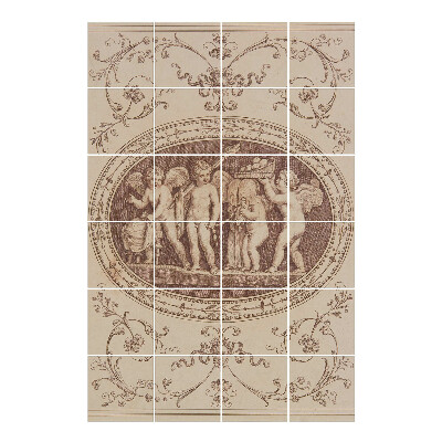 Samoprzylepne naklejki na płytki Anioły z darami