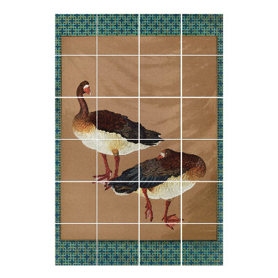 Naklejki na kafelki Dwie kaczki na tle