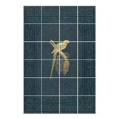 Samoprzylepne naklejki na płytki Papuga na gałęzi