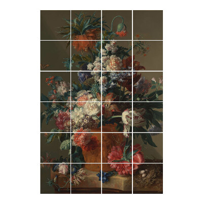 Naklejki na kafelki Kwiatowa kompozycja w wazonie