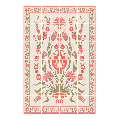 Naklejki na kafelki Kwiatowy motyw w ramie