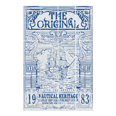 Naklejki na kafelki Retro vintage plakat marynarski