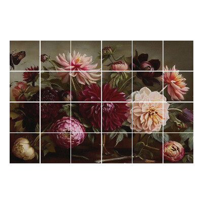 Nalepki na kafelki Kwiatowy bukiet w detalu