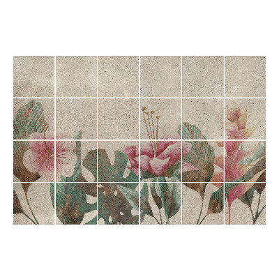 Nalepki na kafelki Kwiatowe kompozycje roślinne