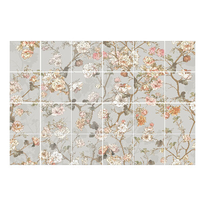 Naklejki na płytki Kwiatowy motyw w gałązkach