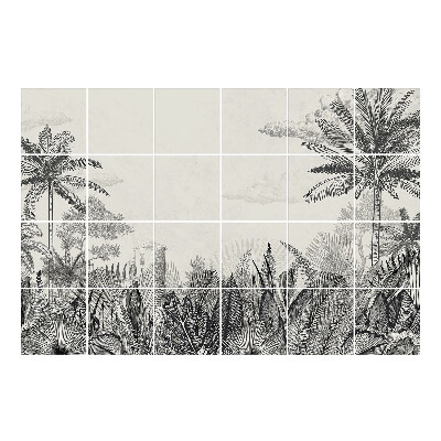 Naklejki na kafelki Tropikalny krajobraz roślinny