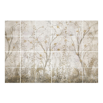 Naklejki na kafelki Kwiecisty las