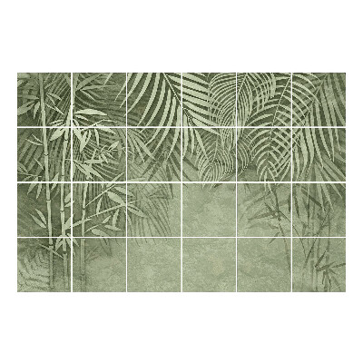 Naklejki na płytki Liście tropikalne w tle