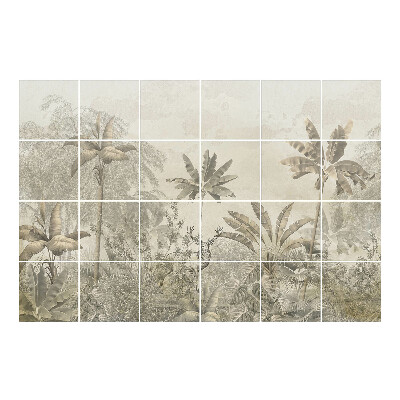 Naklejki na kafelki Tropikalny krajobraz roślinny