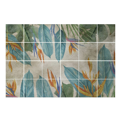 Nalepki na kafelki Tropikalna roślinność