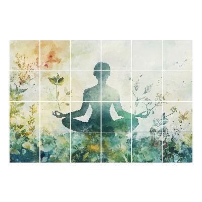 Naklejki na płytki Medytacja wśród roślin