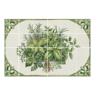 Nalepki na kafelki Ziołowy bukiet dekoracyjny