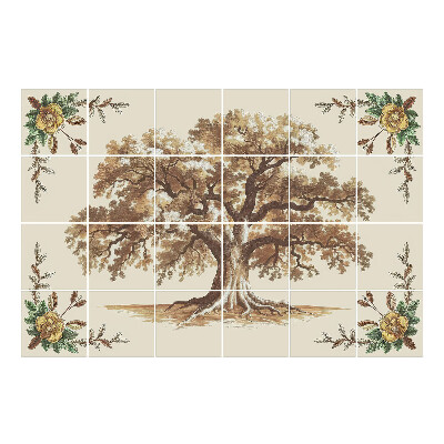 Naklejki na płytki Dębowy majestat z ramą