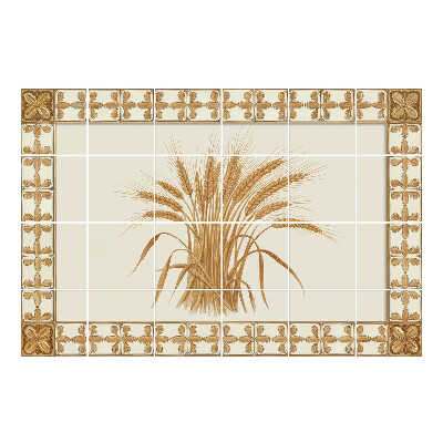 Naklejki na kafelki Kłoski zboża w ramie