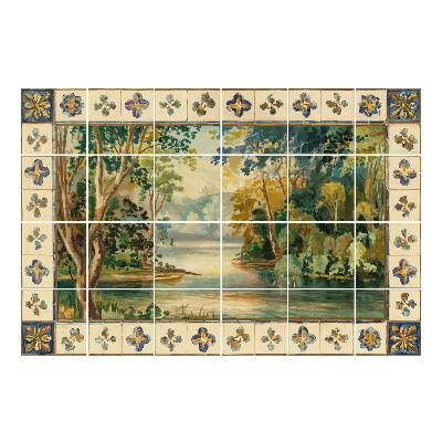 Naklejki na płytki Malowniczy krajobraz nad rzeką