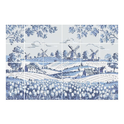 Nalepki na kafelki Widok wiejskiego krajobrazu