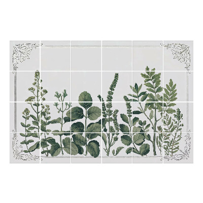 Naklejki na płytki Roślinne kompozycje