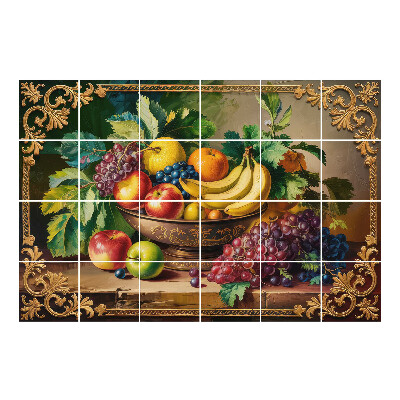 Nalepki na kafelki Owocowa kompozycja w misie