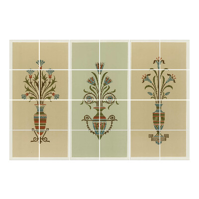 Naklejki na kafelki Kwiatowe kompozycje w wazonach