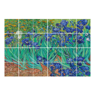 Nalepki na kafelki Kwiaty w ogrodzie