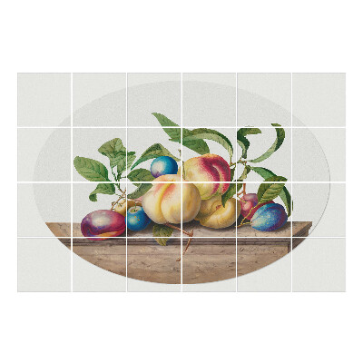 Naklejki na płytki Owoce na blacie stołu