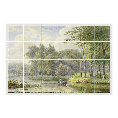 Nalepki na kafelki Spokojna scena nad wodą