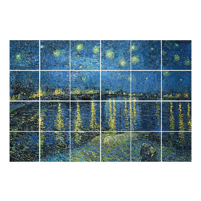 Naklejki na kafelki Gwiaździsta noc van Gogha