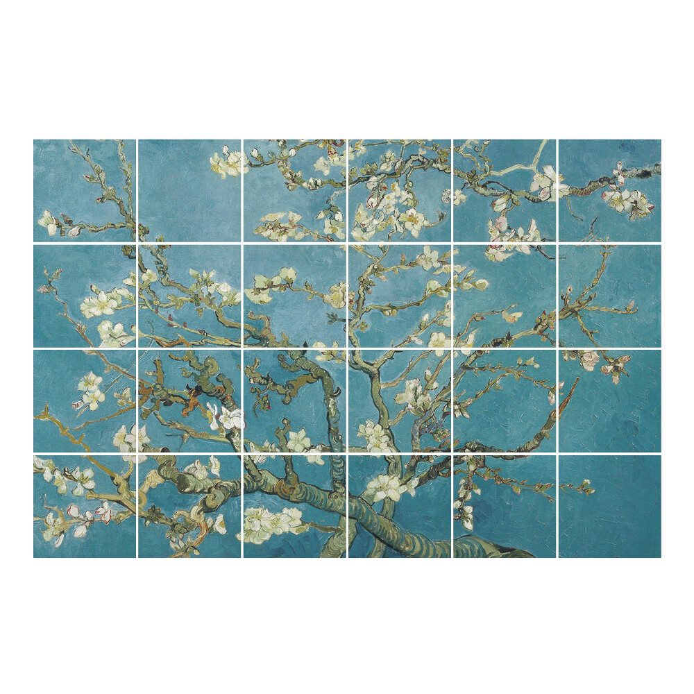 Naklejki na płytki Kwitnący migdałowiec Van Gogha