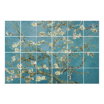 Naklejki na płytki Kwitnący migdałowiec Van Gogha