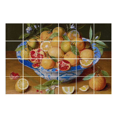 Nalepki na kafelki Owocowa kompozycja w misie