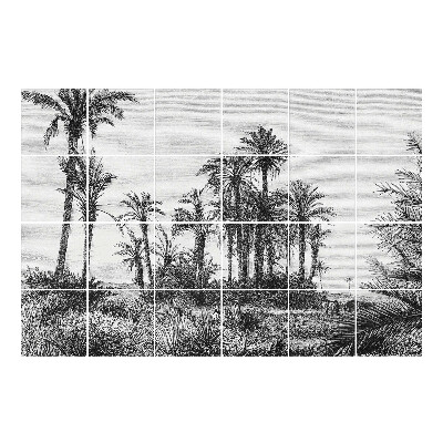 Naklejki na kafelki Palmy w krajobrazie