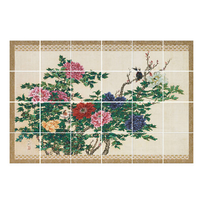 Naklejki na płytki Kwiaty na gałęzi