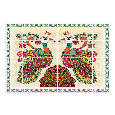 Naklejki na płytki Dwa pawie w parze