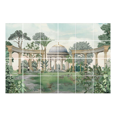 Nalepki na kafelki Ogród z kolumnami