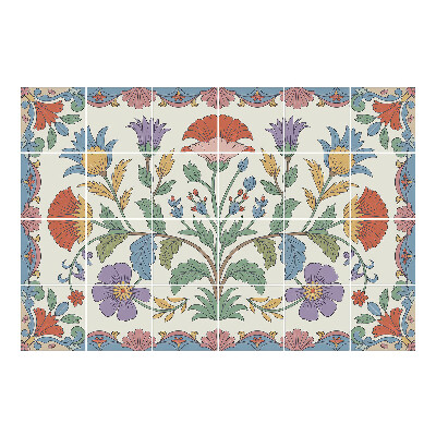 Nalepki na kafelki Kwiatowy motyw ludowy