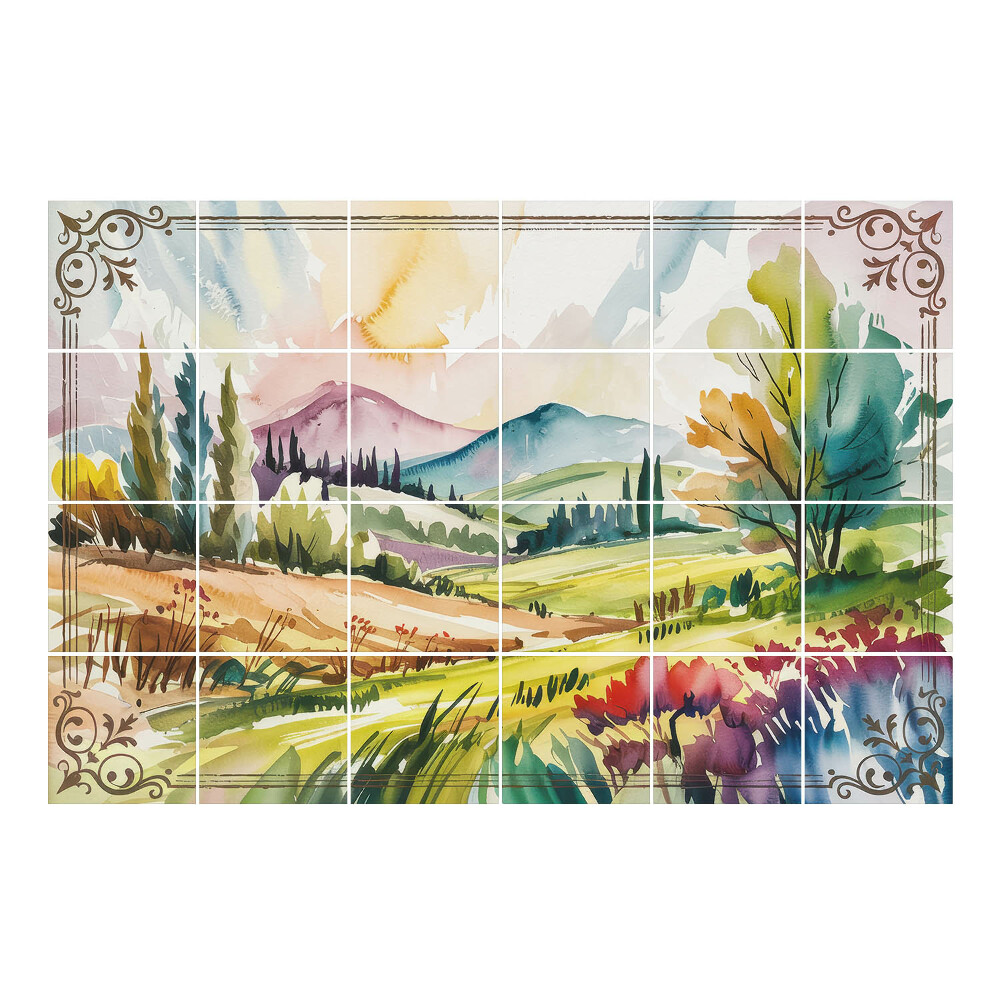 Naklejki na płytki Malowniczy krajobraz górski