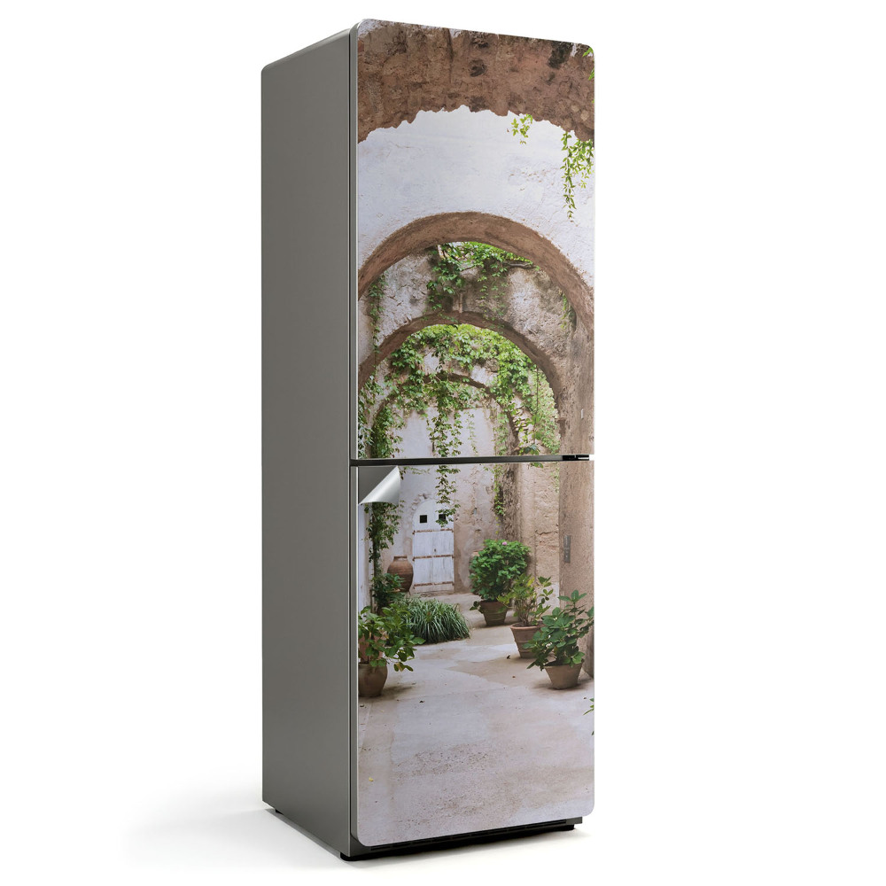 Nalepka na lodówkę Zielony korytarz z roślinami