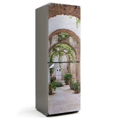 Nalepka na lodówkę Zielony korytarz z roślinami