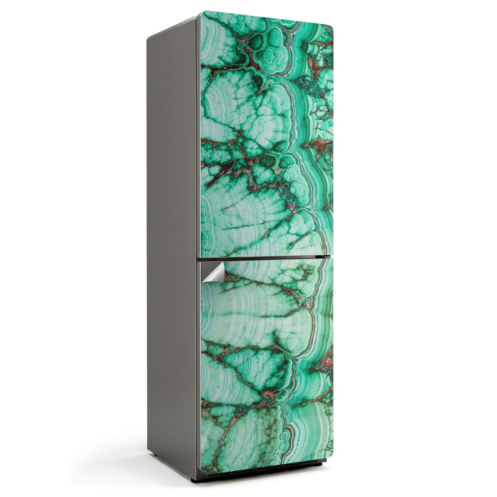 Nalepka na lodówkę Wzór malachitu w detalu